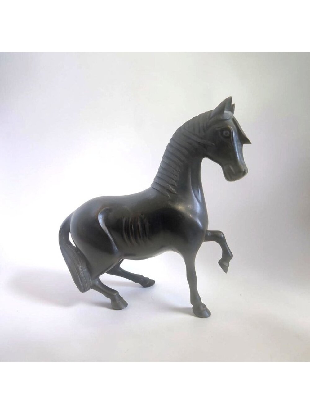 Antique Bronze Horse figurine 7.5" Tall x 7" wide